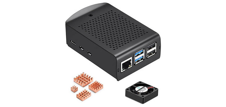 Metal Fan Cooled Case to suit Raspberry Pi 5