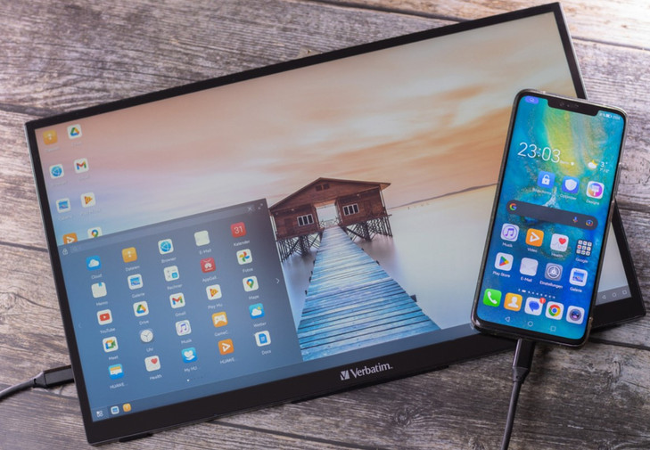 Verbatim 15.6" IPS Touch Montior Full HD 1920 x 1080 USB-C Powered Business Mobile Portable Monitor - Tilt, Speaker, Earphone, VESA 50mm x 50mm