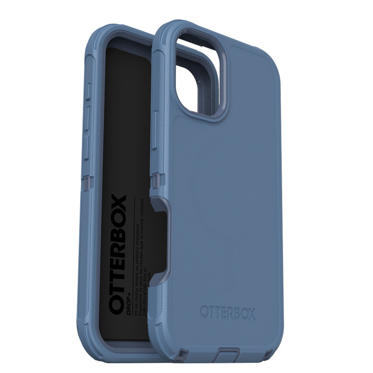 OtterBox Defender MagSafe Apple iPhone 16 Plus (6.7')   Case Baby Blue Jeans - (77-95946),DROP+ 7X Military Standard,Tri-Layer,Port Covers