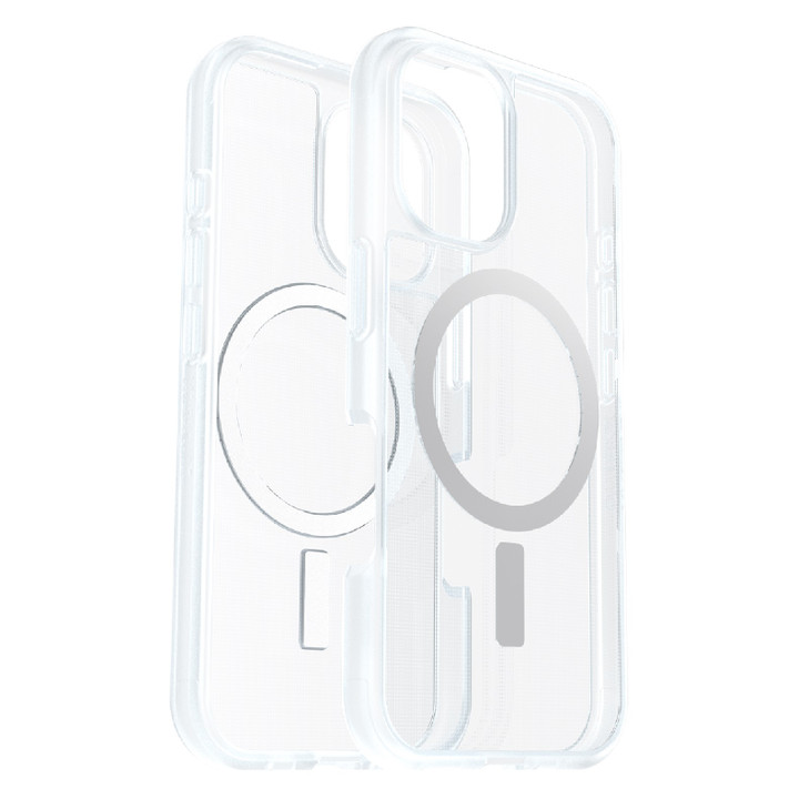 OtterBox React MagSafe Apple iPhone 16 Pro (6.3') Case Clear - (77-96253),DROP+ Military Standard,Ultra-thin,Hard case with Soft Grip Edges