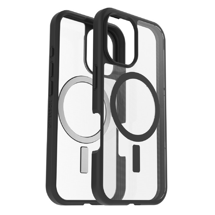 OtterBox React MagSafe Apple iPhone 16 Pro (6.3') Case Clear/Black - (77-96251),DROP+ Military Standard,Ultra-thin,Hard case with Soft Grip Edges