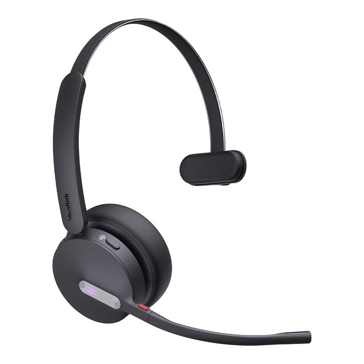Yealink BH70 Bluetooth Wireless Mono Headset with Stand Teams USB-C/A, 3mic noise cancellation up to 35h Talk time BT51 C Dongle with Type A Adapter
