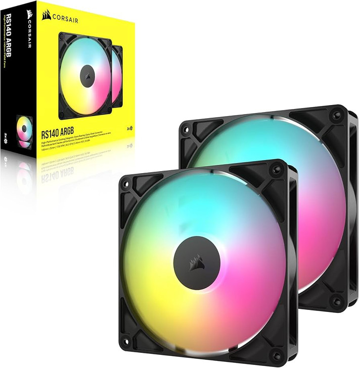 Corsair RS140 ARGB, 140mm ARGB Fan, Dual Pack