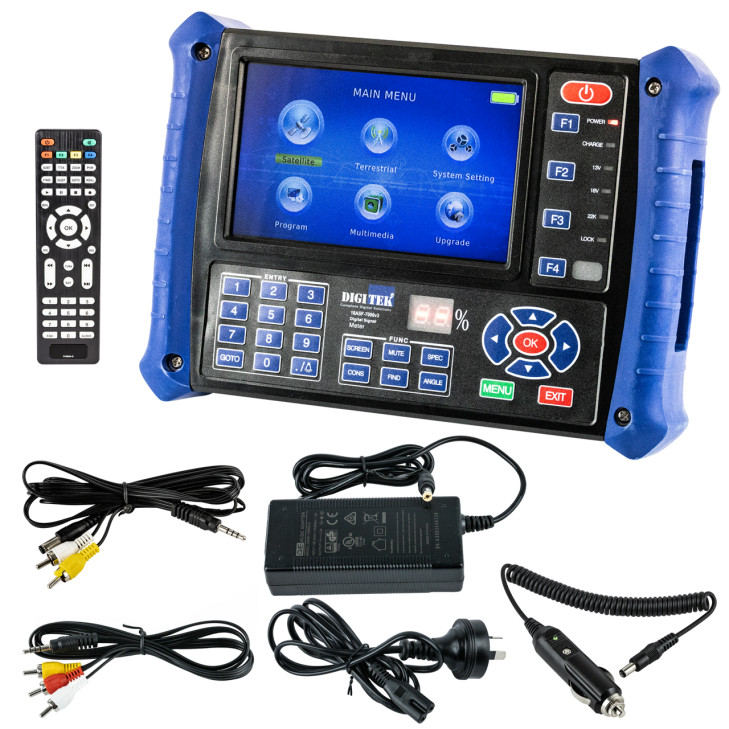 DIGITEK 18ASF-7000v3 Digital TV and Satellite Signal Meter DVB-S, DVB-S2 & DVB-T, DVB-T2