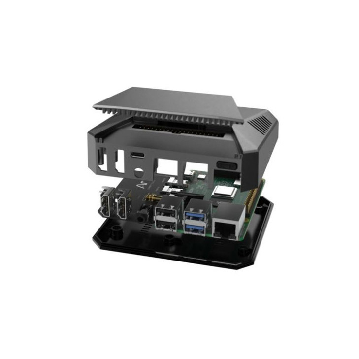 Argon One V2 Case for use with Raspberry Pi 4 in Black