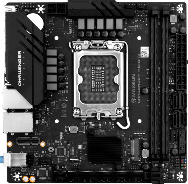 MAXSUN Challenger H610ITX 2 LAN/INTEL H610 LGA1700/ITX/2x DDR4, Max64GB/2x M.2