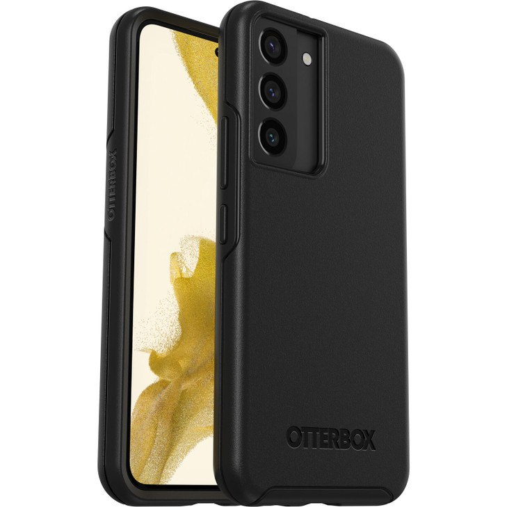 OtterBox Symmetry Samsung Galaxy S22 5G (6.1') Case Black - (77-86426), Antimicrobial, DROP+ 3X Military Standard, Raised Edges, 7 Years Warranty
