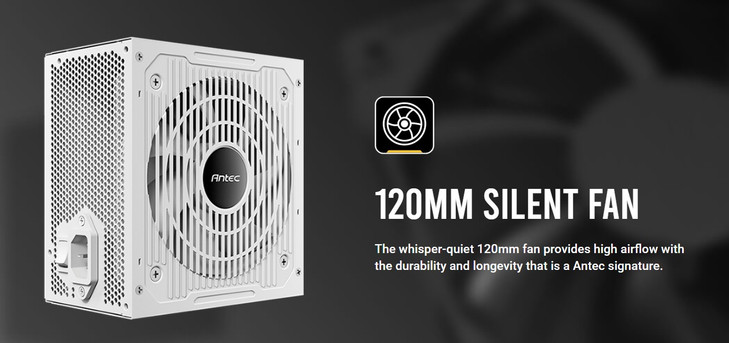 Antec CSK750DC White 80+ Bronze 4x PCIE 5.1, Continuous Power, DC to DC, Flat Cables. CircuitShield, Thermal,Reliable Value Power Supply 5yrs wty