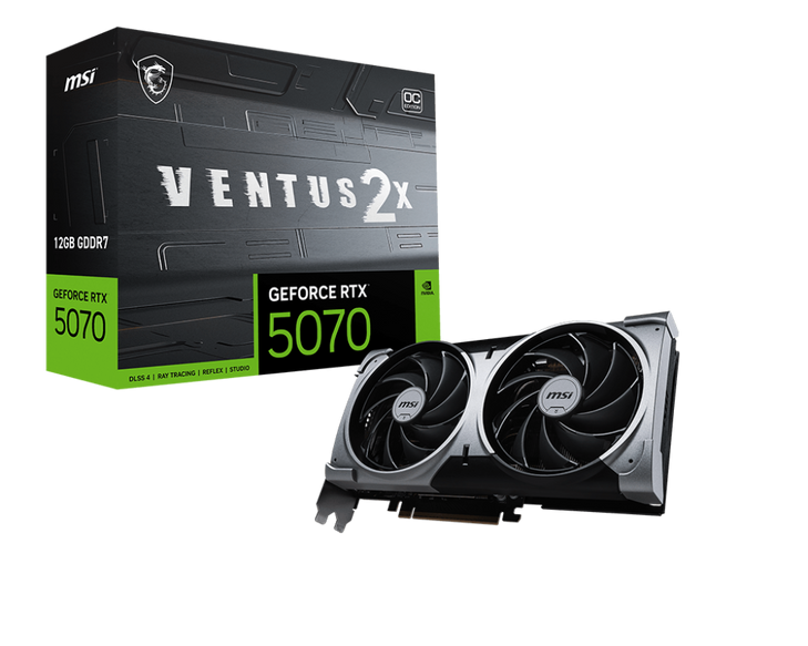 MSI RTX 5070 VENTUS 2X OC 12GB Graphics Card