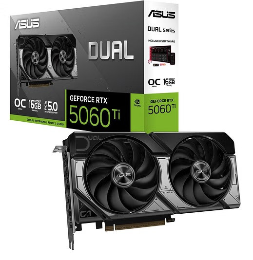 LS ASUS nVidia GeForce DUAL-RTX5060TI-O16G-16GB GDDR7