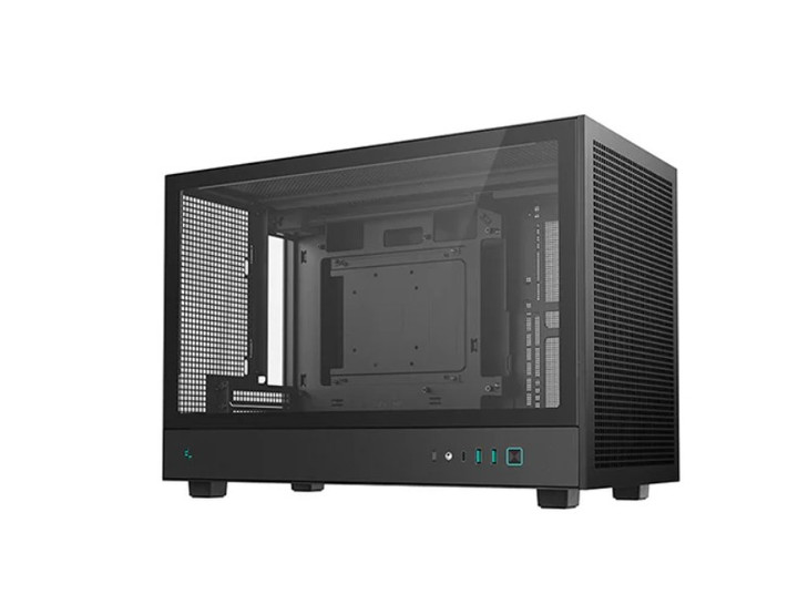 DeepCool CH260 M-ATX Case, Extremely Portable Size，Abundant Airflow Ventilation，Mesh and glass panels，Support up to 360mm liquid cooling，Direct instal