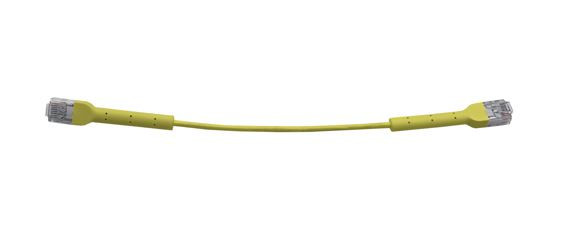 8ware Ultra-Thin Flexible CAT6 Cable 3M - Yellow Colour 90° Angled RJ45 Connectors Ethernet Network LAN Patch Cord