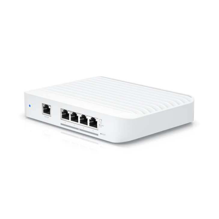 Ubiquiti UniFi Switch Flex XG - Layer 2 switch with (4) 10GbE RJ45 ports and (1) GbE, 802.3at PoE+ RJ45 input.