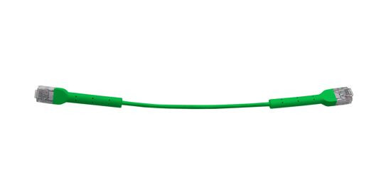 8ware Ultra-Thin Flexible CAT6 Cable 2M - Green Colour 90° Angled RJ45 Connectors Ethernet Network LAN Patch Cord