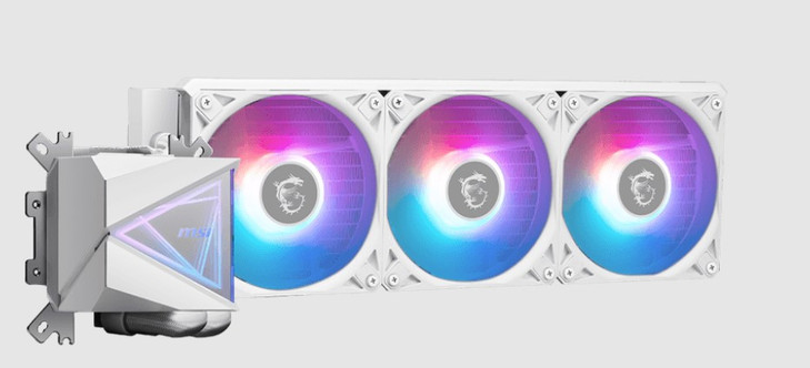 MSI MAG CORELIQUID I360 White Liquid CPU Cooler, LGA 1150/1151/1155/1156/1200/1700+ Next gen AM5/AM4 3y warranty