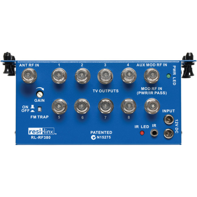 RLRF380 3 IN 8 OUT COMBINER/AMPLIFIER SPLITTER WITH IR REMOTE RETURN