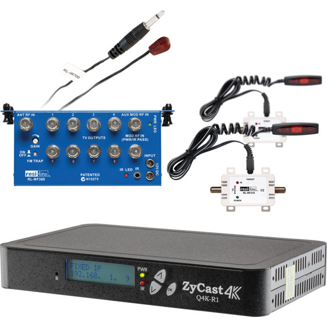 ZyCast Q4KR1Kit Q4KR1 RF/IR Distribution Kit RLIR700 RLRF380 RLRF210 Pack