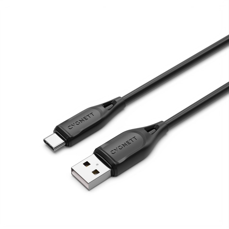 Cygnett Essentials USB-C to USB-A (2.0) Cable (2M) - Black(CY4689PCUSA),3A/60W, 480Mbps Transfer,Fast Charge,Best for Laptop, Durable,2 Years Warranty