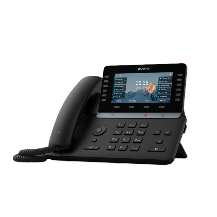 Yealink SIP-T85W IP Phone, 5.5' Color Display, 16 SIP Accounts, HD Voice, Bluetooth 5.0, Wi-Fi 6, Dual USB, PoE, Linux 6.1, Wall Mountable
