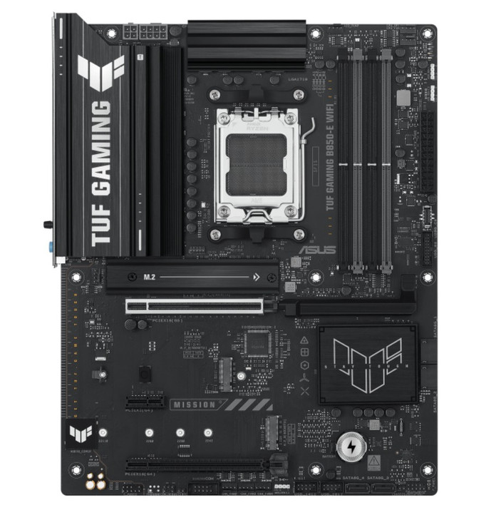ASUS AMD B850 TUF GAMING B850-E WIFI (AM5)  ATX Motherboard 4x DDR5 256B, 1x PCIe 5.0 x16 slot, 3 x M.2 slots, 4 x SATA, Wi-Fi 6E, Realtek 2.5Gb