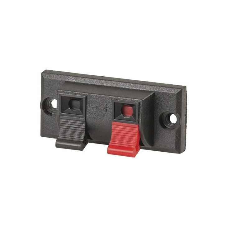 2 Way Stereo Speaker Plate Terminal Strip Push Connector Block (PACK OF 10)