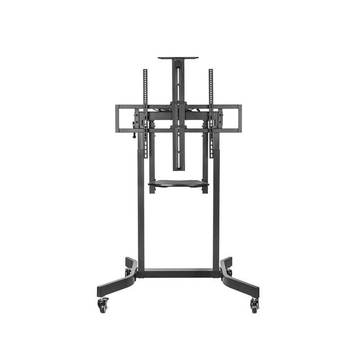 Brateck TTL14-68TW-BLK Motorised Height-Adjustable TV Cart 55–100" 120kg – Matte Black