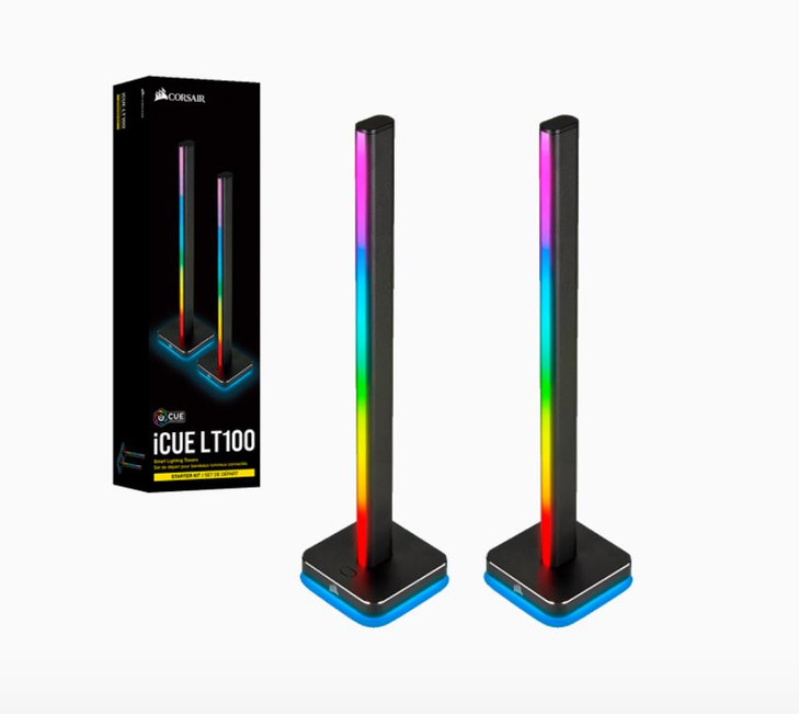 Corsair iCUE LT100 Smart Lighting Towers Starter Kit, ICUE Software, Long Last LED. Pre-set Effects