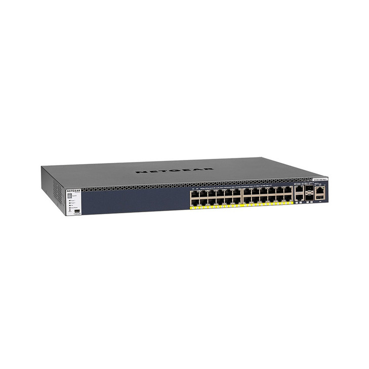 NETEGAR M4300-28G-PoE+ 24-Port Fully Managed Stackable Layer 3 PoE+ Switch (24