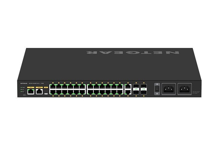 NETGEAR AV Line M4250-26G4F-PoE++ 24x1G Ultra90 PoE++ 802.3bt 1,440W 2x1G and 4xSFP Managed Switch (GSM4230UP)