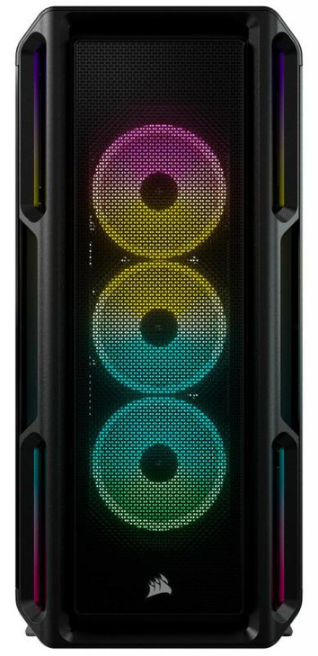 Corsair iCUE 5000T RGB ATX Mid-Tower Case, USB Type-C, 160 RGB LED, Rapid Route, Maximum Cooling, Tool Free Hinged Side Panels, Black