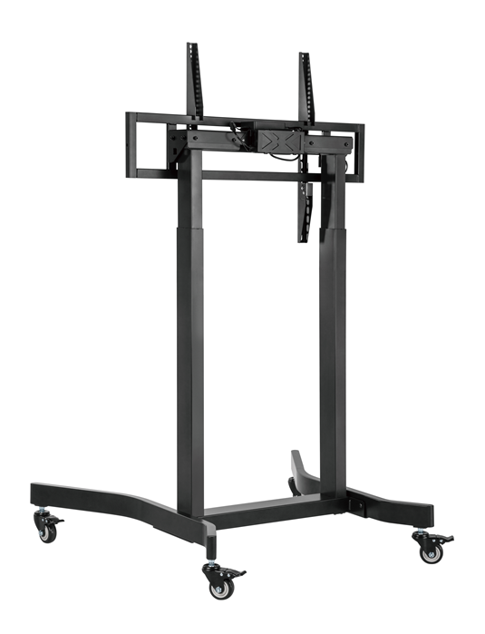 Brateck Standard Motorized TV Cart Fit 55'-100' Up to 120kg- Matte Black , VESA Compatible: 200x200 up to 800x600 （LS）