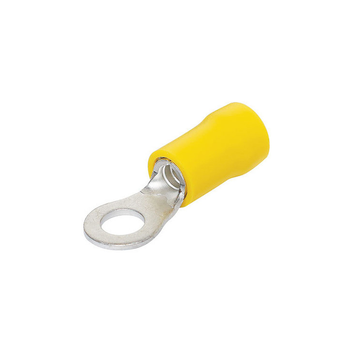 Yellow 4mm Ring Crimp Pk 100