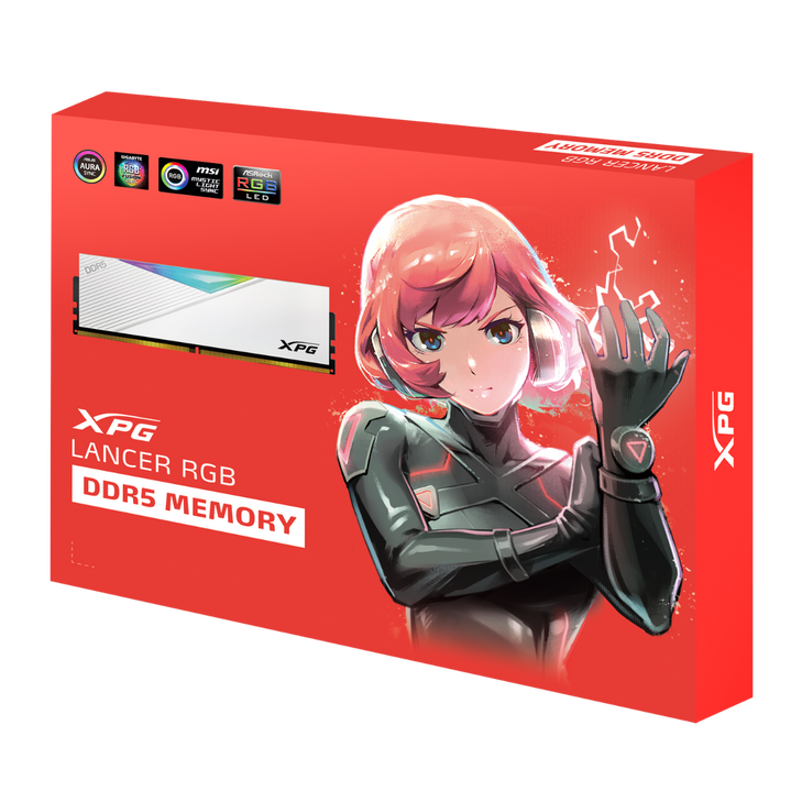 32GB KIT (7200MHz) ADATA XPG LANCER GAMING MEMORY WHITE/RGB