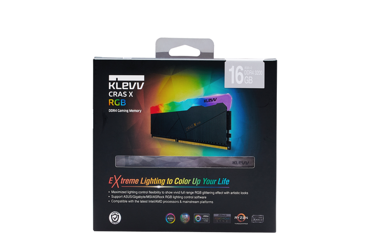 16GB KIT (3200MHz) KLEVV CRAS X GAMING MEMORY BLACK/RGB