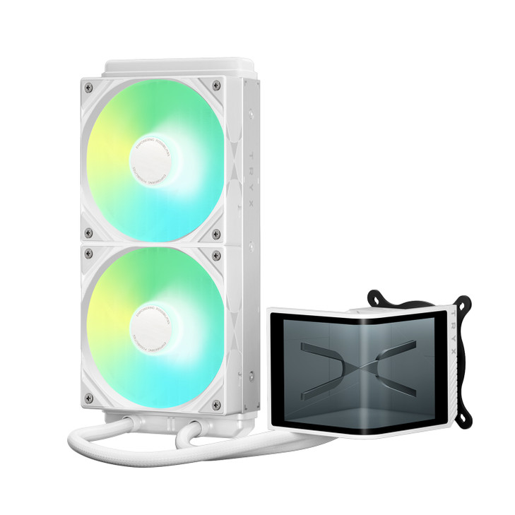 TRYX PANORAMA SE 240 ARGB L-SHAPED AMOLED SCREEN WHITE LIQUID COOLER