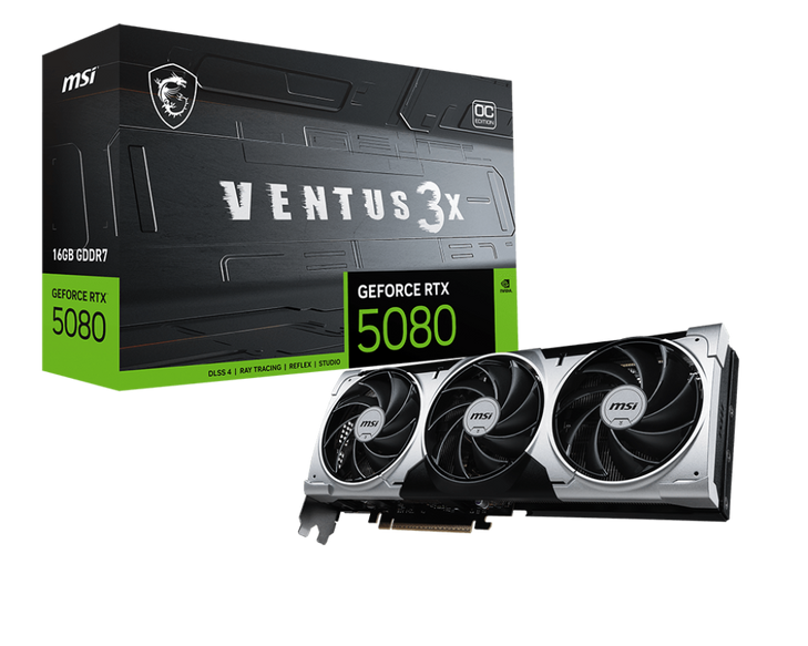16GB MSI RTX 5080 VENTUS 3X OC PLUS GPU