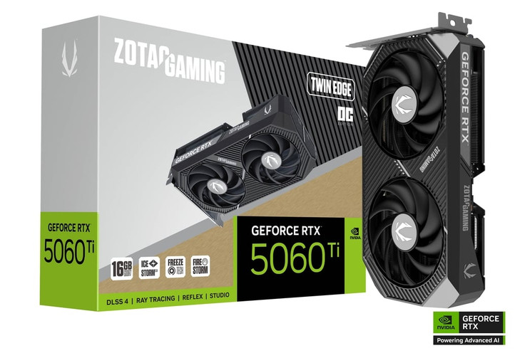 16GB ZOTAC RTX 5060Ti TWIN EDGE OC GPU