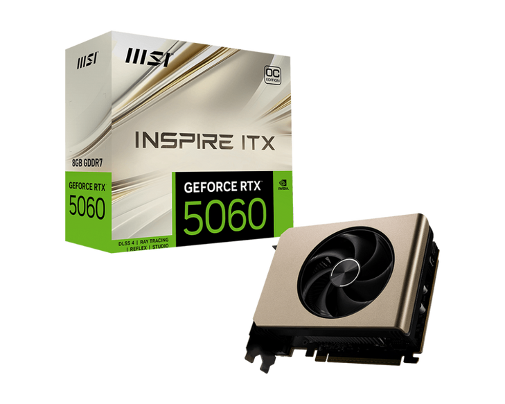 8GB MSI RTX 5060 INSPIRE ITX OC GPU
