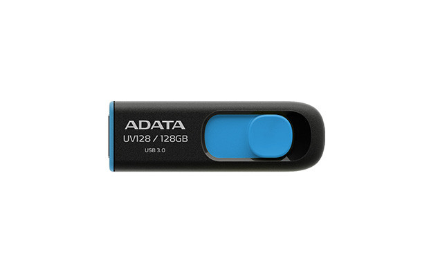 32GB ADATA UV128 USB3.2 (GEN1) FLASH DRIVE BLACK/BLUE
