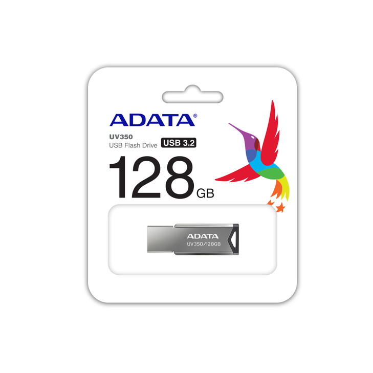 128GB ADATA UV350 USB3.2 (GEN1) FLASH DRIVE BLACK