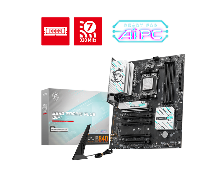 MSI B840 GAMING PLUS WIFI MOTHERBOARD