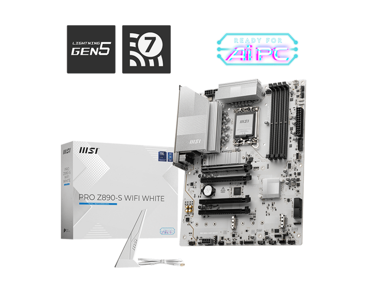 MSI PRO Z890-S WIFI WHITE MOTHERBOARD