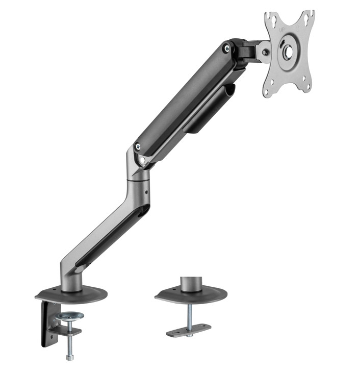 INFINITY Grey Single Monitor Economical Spring-Assisted Monitor Arm support 17”-32”, up to 9kg  - INF751-C012