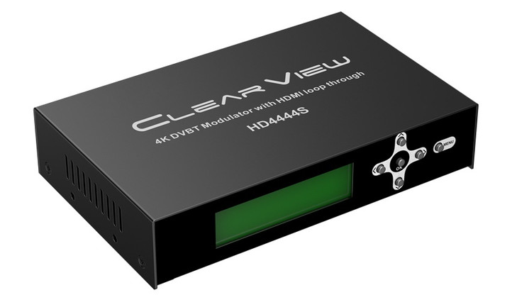 ClearView HD4444S 4K HEVC DVBT Modulator HDMI HDCP v2.2 x 1 with HDMI Loop Through