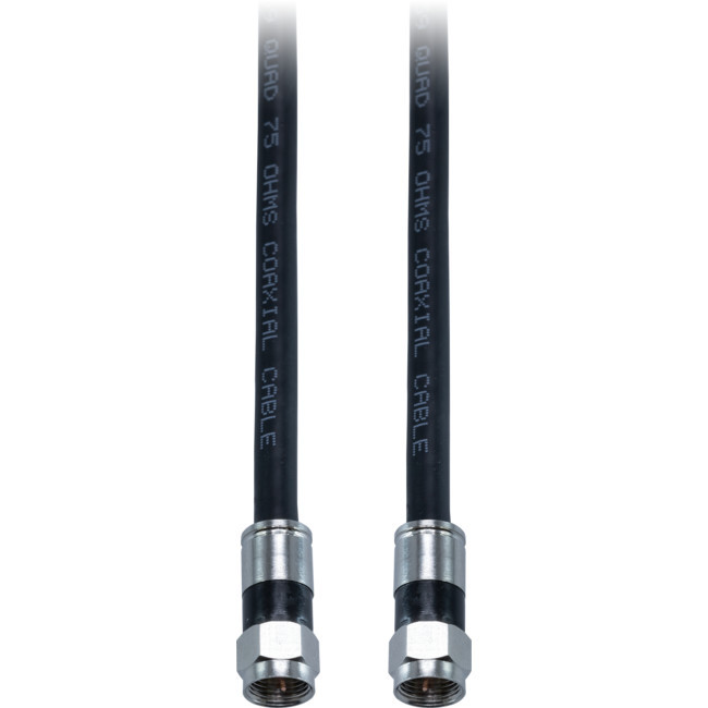 PRO2 1M Rg59Quad 'F' Flylead Compression 'F' Plug To Plug