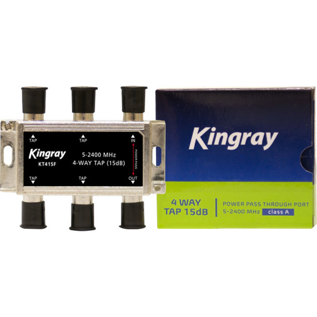KINGRAY 4 Way 15Db Tap 5-2400Mhz Power Pass Fox App F30955