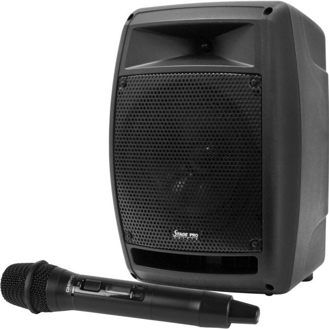 CHIAYO Stage Pro 200W 8" 2Way Port Pa 1 X Handheld Mic-Bluetooth-Usb