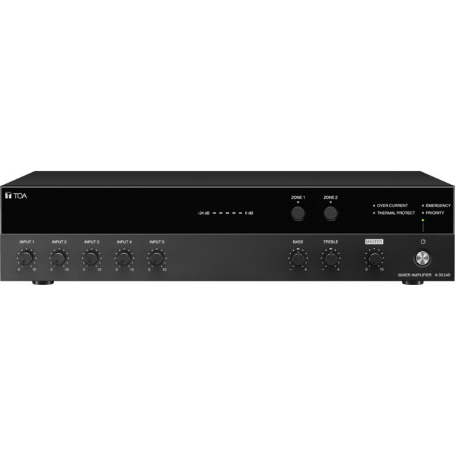 TOA Toa 240W 5 Input Mixer Amp 2 Zone -100V - 4-16 Ohm