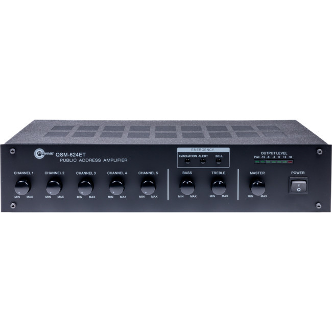 EZY PA 240W School Pa Amplifier With Chime, Bell, Alert& Evac Tone