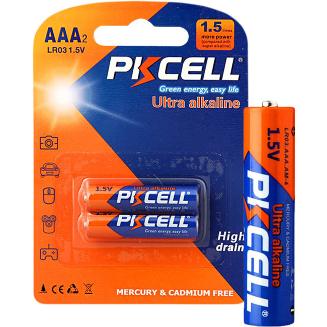 PKCELL 1.5V Ultra Alkaline Aaa Battery 2Pk Lr03 Ultra Digital